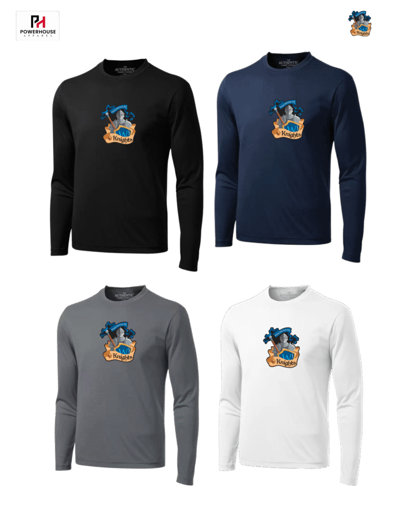 Knights Adult Generic Brand Long Sleeved Athletic T-Shirt