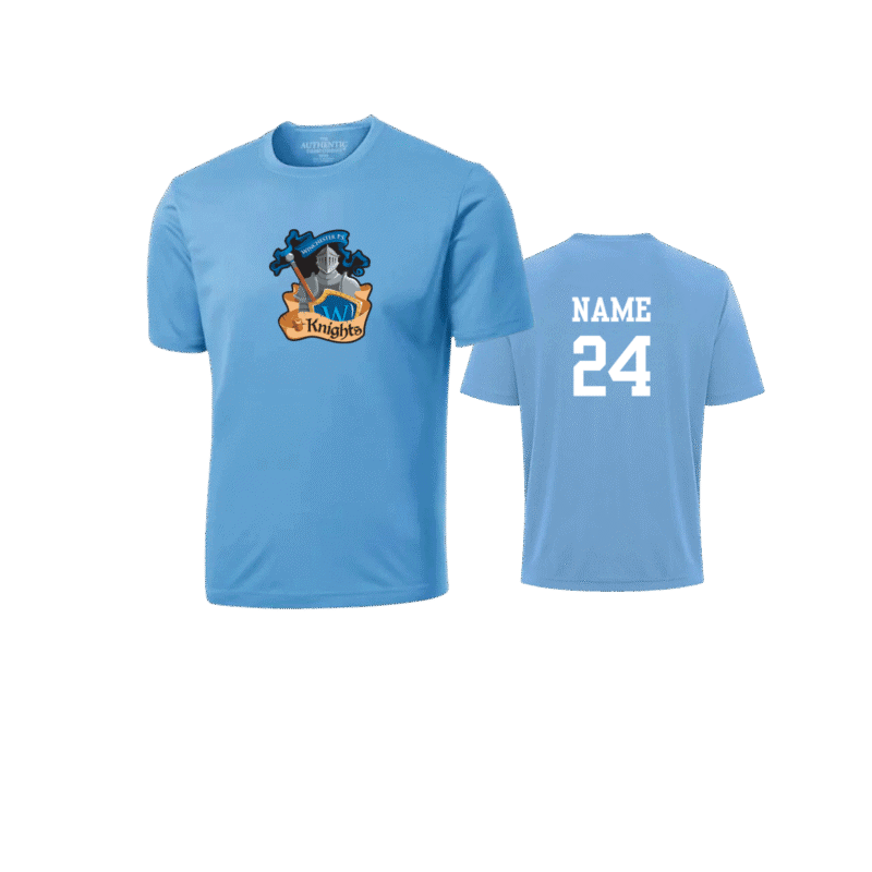 Knights Youth School Shirt with Custom Name and Number