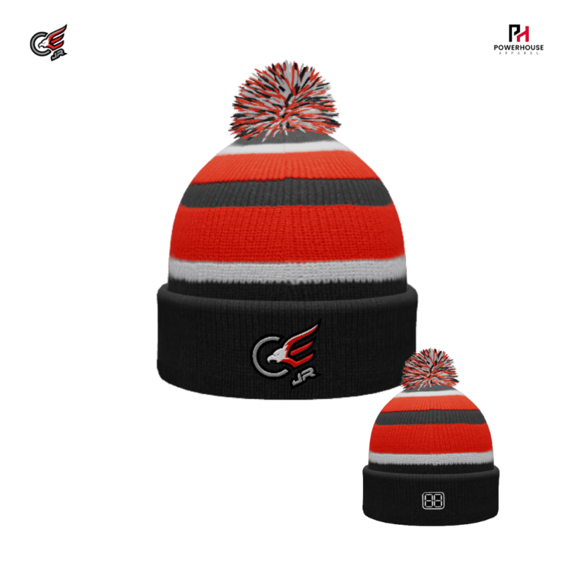 Clarington JR Eagles Custom Pom Pom Beanie Toque