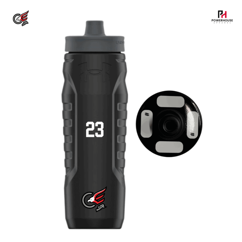 Clarington JR Eagles Under Armour 32 oz Squeeze Bottle with Custom Number