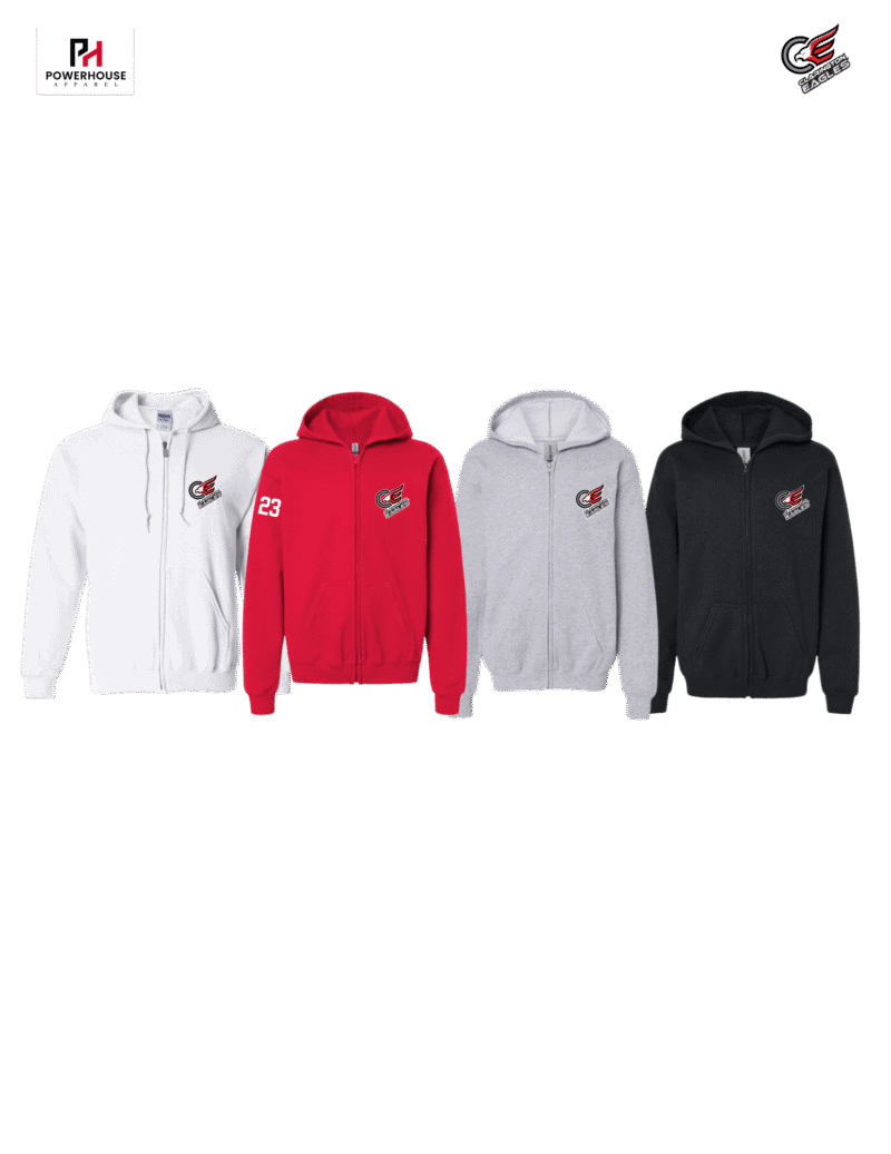 Clarington Eagles Adult Generic Brand Full Zip Hoodie - Unisex Sizing