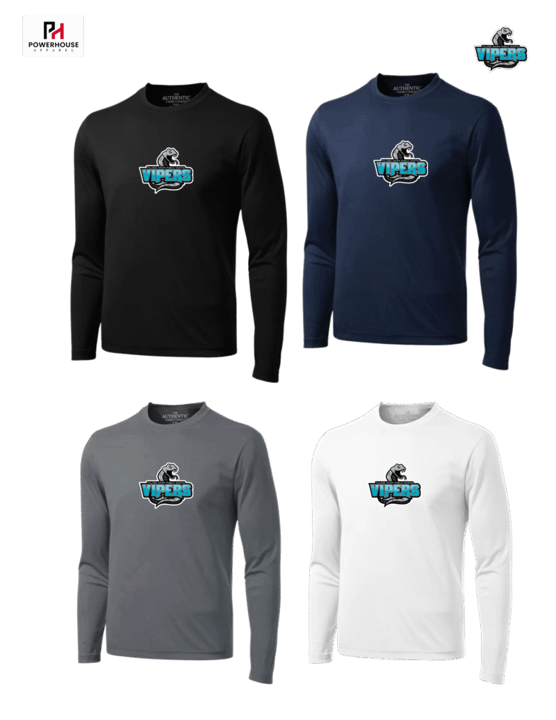 Vipers Adult Generic Brand Long Sleeved Athletic T-Shirt