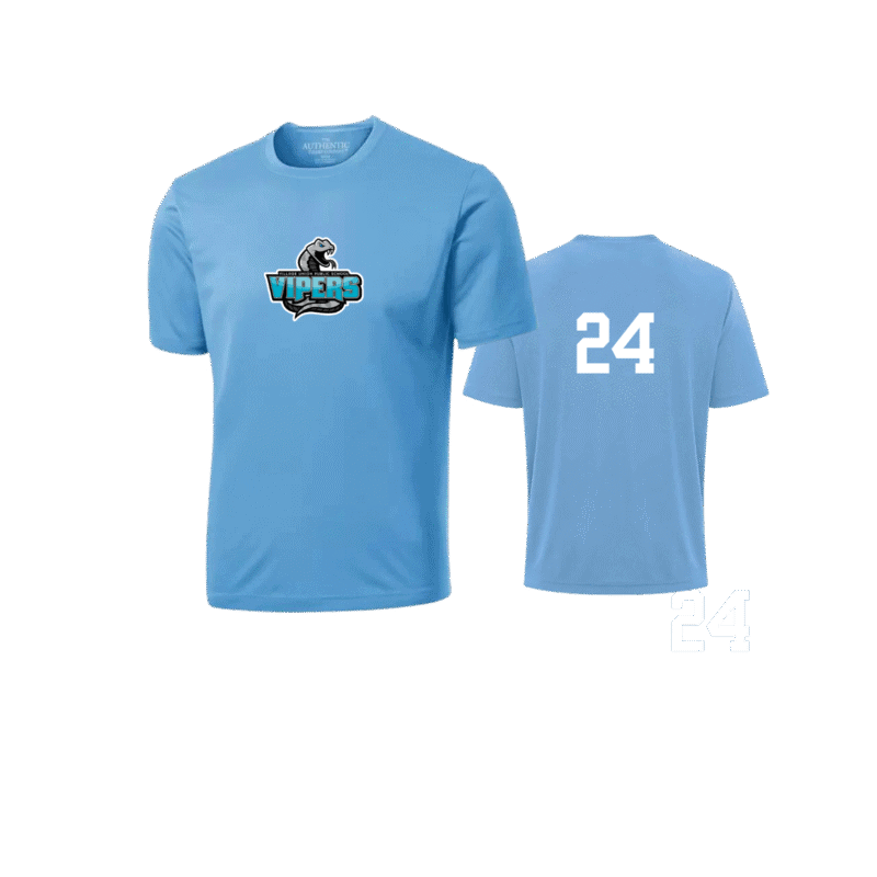 Vipers Youth School Shirt with Custom Number