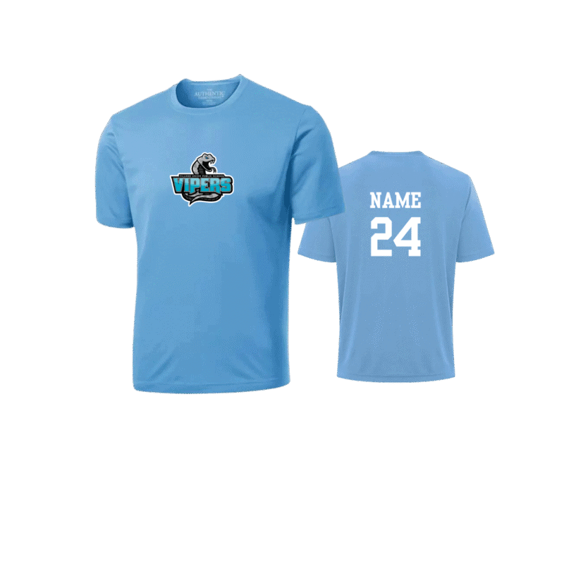 Vipers Youth School Shirt with Custom Name and Number
