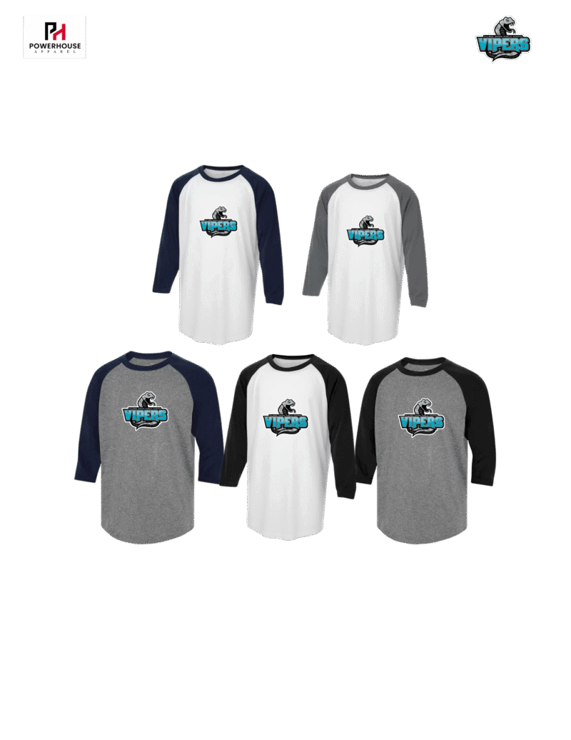 Vipers Adult Generic Brand Athletic Baseball Style Shirt