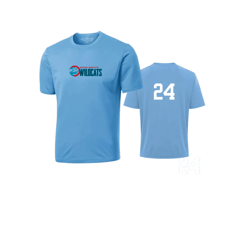 Wildcats School Shirt With Custom Number