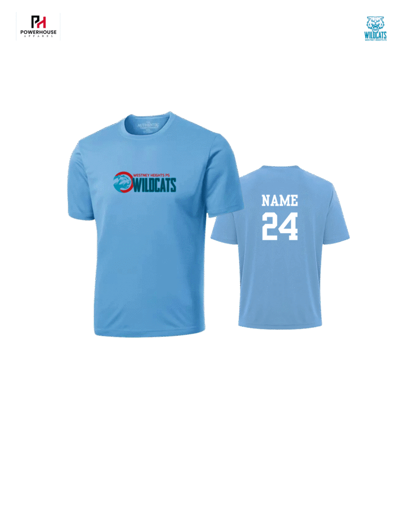 Wildcats Youth School Shirt with Custom Name and Number