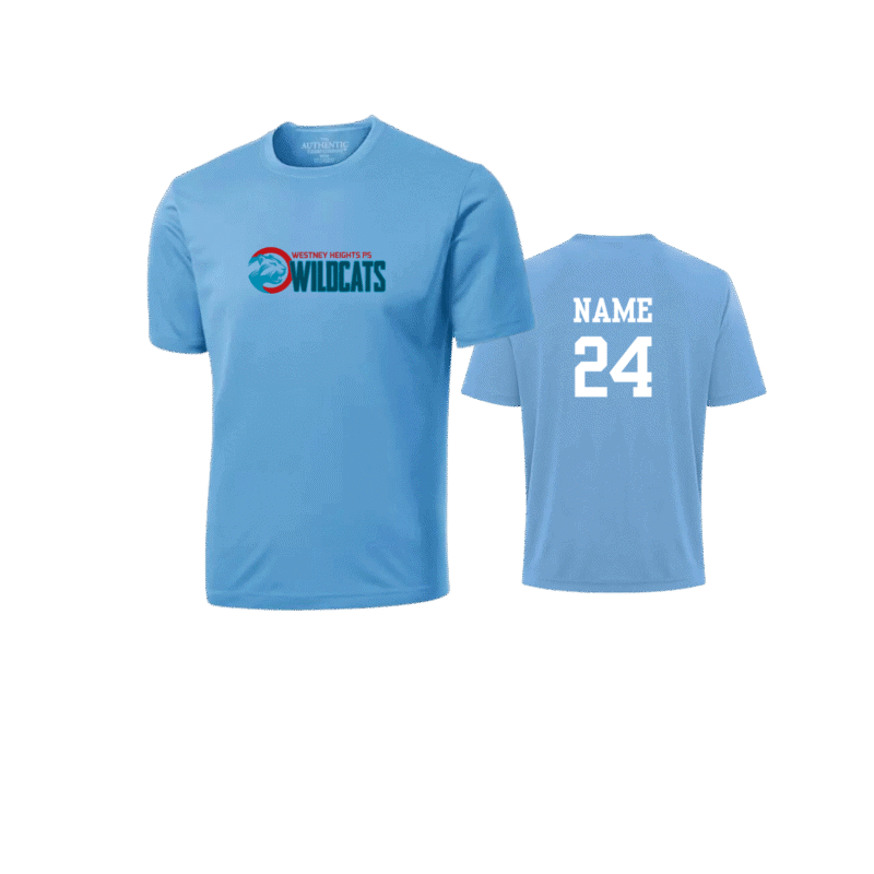 Wildcats School Shirt With Custom Name and Number