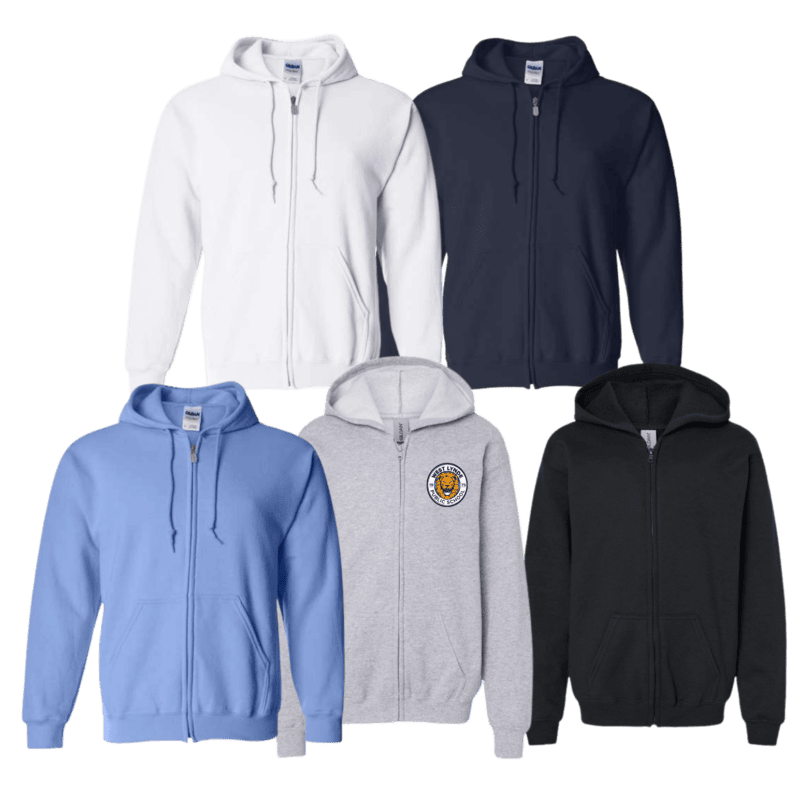 West Lynde Adult Generic Brand Full Zip Hoodie