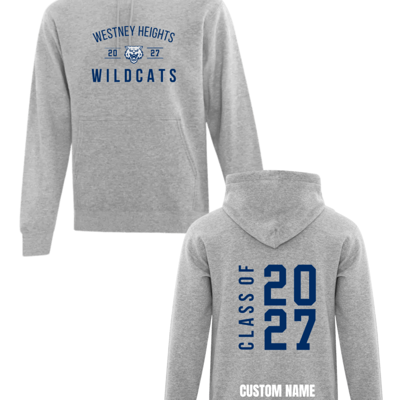 Wildcats Youth Generic Brand 2027 GRAD Hoodie with Custom Name