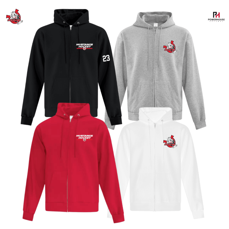 MUSTANGS Adult Generic Brand Full Zip Hoodie
