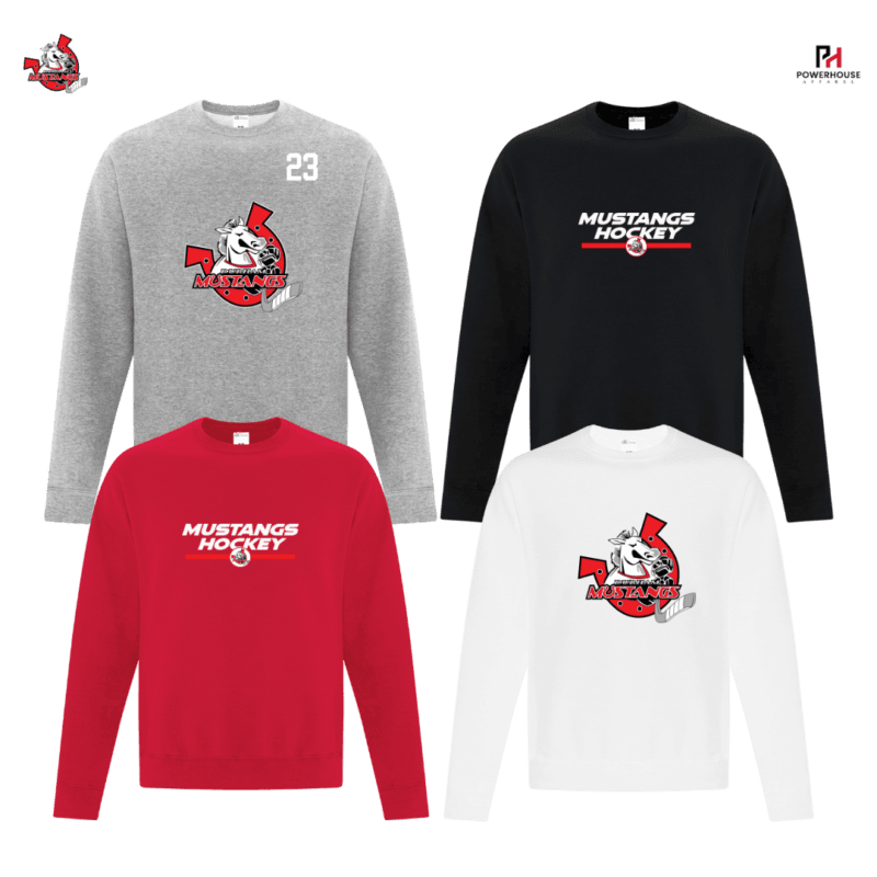 MUSTANGS Youth Generic Brand Crewneck Sweatshirt