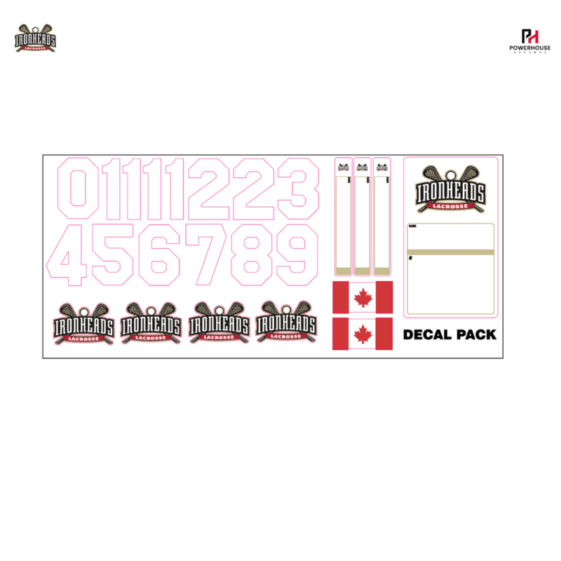 IRONHEADS Helmet Sticker Decal Pack